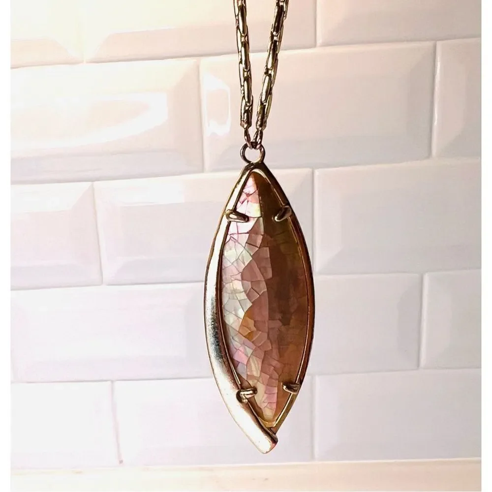 Kendra Scott Milla‎ Mother of Pearl Gold Thick Slide Necklace